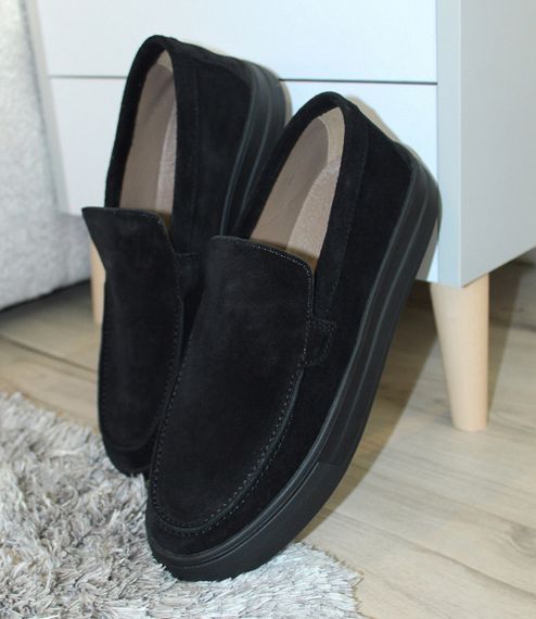 Чорні замшеві лофери – комфорт і стиль у кожному кроці 43 розмір