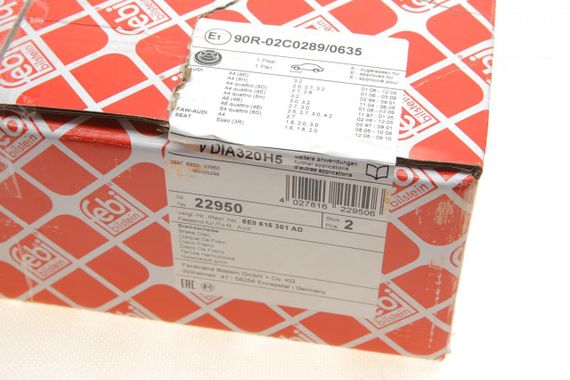 Диск тормозной передний Audi A4 A6 97-08 320x30  22950 | Зображення 4