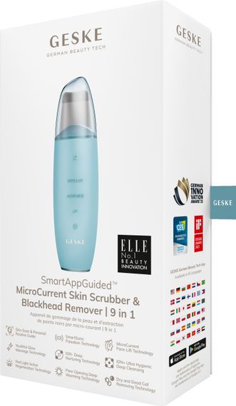 Мікрострумовий скрабер для шкіри та усунення чорних точок GESKE MicroCurrent Skin Scrubber&Blackhead Remover 9в1 turquoise | Зображення 7