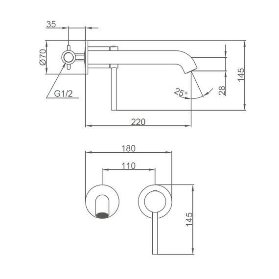 Змішувач для умивальника Gappo G1206-9 | Зображення 1
