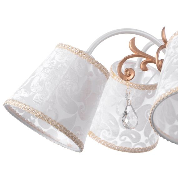 Люстра подвесная с абажуром классическая E14 40W WH (BKL-573S/5) | Зображення 4