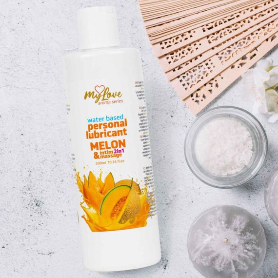 2в1 лубрикант та масажний гель - MyLove Aroma Series Intim&Massage Melon, 300 мл Sex Aura | Зображення 2