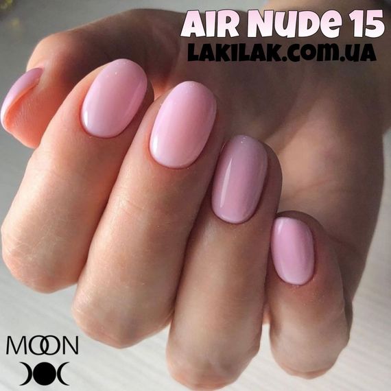 Гель лак Moon Full Air Nude №15 холодний рожевий 8мл