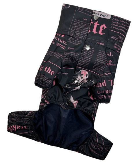 Дощовик із прихованим капюшоном газета рожевий M-97 | Зображення 4