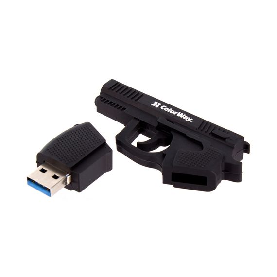 USB флеш накопичувач ColorWay Pistol 32 GB 3.0 Black (CW-USBPL32) | Зображення 4