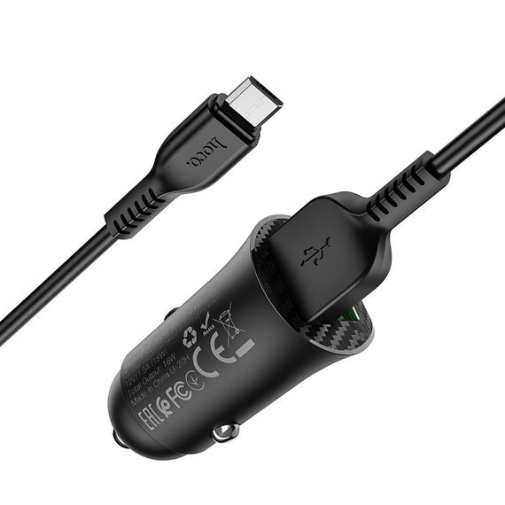 Автозарядний пристрій Hoco Z39 QC3.0 Micro 2USB | Зображення 3