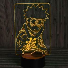 Акриловый светильник-ночник Наруто 4 желтый tty-n000215