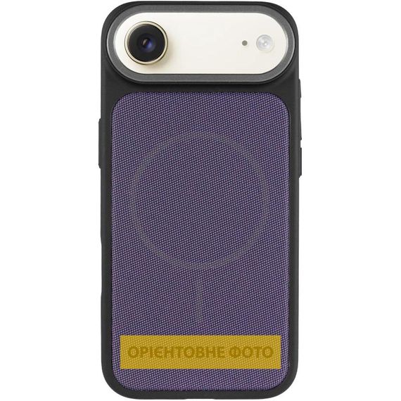 Чохол PC Textile Hybrid with Magnetic Fit для Apple iPhone 17 Air (6.5") Black / Purple | Зображення 1