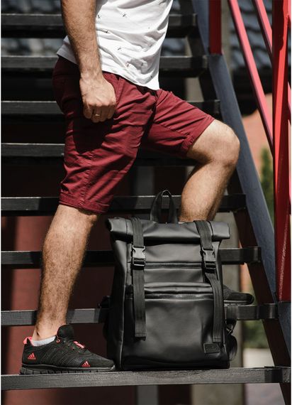 Чоловічий рюкзак Sambag RollTop LTTm чорний 43 х 31 х 14 см (24238001m) | Зображення 4