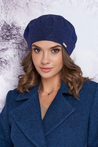 Берет с цельной флисовой подкладкой «Наиля» джинсовый