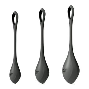 Набор йони бусин Satisfyer Yoni Power 2 Black, диаметр 2-2,5-3см, масса 22-44-73 г Sex Aura
