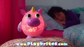 Світильник-проектор Playbrites Єдиноріг | Оригінальний світильник у дитячу | Нічник дитячий бездротовий