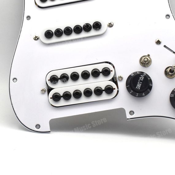 Пікгард для електогітари HSH Fender Stratocaster ST China білий із датчиками | Зображення 5