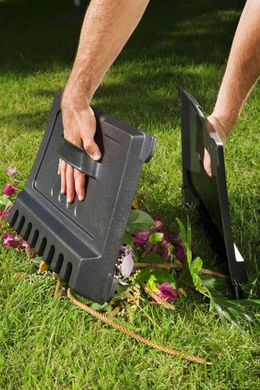 Компостер садовый пластиковый Keter (Кетер) E-Composter 470 л без основы (дна) (17186236) Черный | Зображення 3