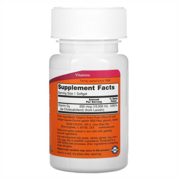 VIT D-3 10,000 IU - 240 sgels | Зображення 1