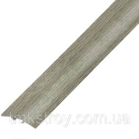 Пороговая планка разных цветов 30*3 мм полукруглая ламинированная 90, дуб пепельный, скрытый
