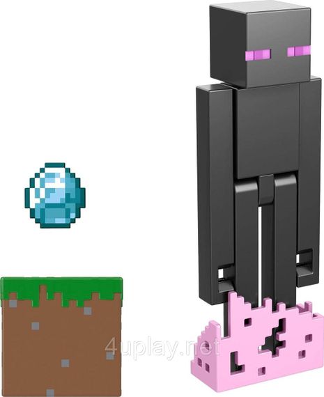 Игровой набор Майнкрафт с Эндерменом Оригинал Mattel Minecraft 2-Pack with Enderman | Зображення 1