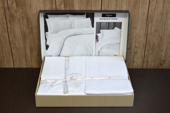 Постільна білизна First Choice Jacquard Satin 200 х 220 см Regina White | Зображення 4