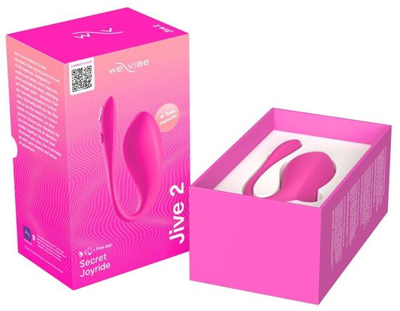 Смарт-віброяйце We-Vibe Jive 2 Electric Pink, пульт ДК, до 4 годин роботи | Зображення 9