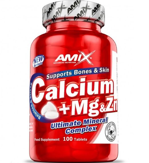 Мультиминералы для спорта Amix Nutrition Ca+Mg+Zn 100 Tabs