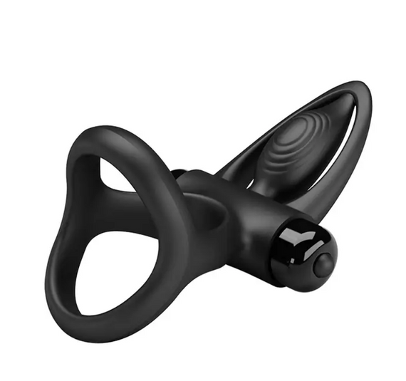 Ерекційне вібро кільце Pretty Love — Vibration Cock Ring, 10 vibration functions Black Sex Aura | Зображення 6
