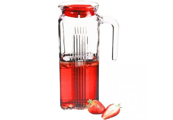 Глечик скляний з кришкою Pasabahce Frigo 80050, 1 л, для води, молока, напоїв | Зображення 7