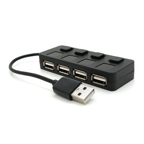 Хаб USB 2.0 4 порта, Black, 480Mbts питания от USB, Blister
