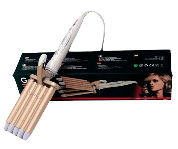 Плойка для волос на 5 волн с керамическим покрытием Geemy GM-2932 белая 45W (GM-2932_400)