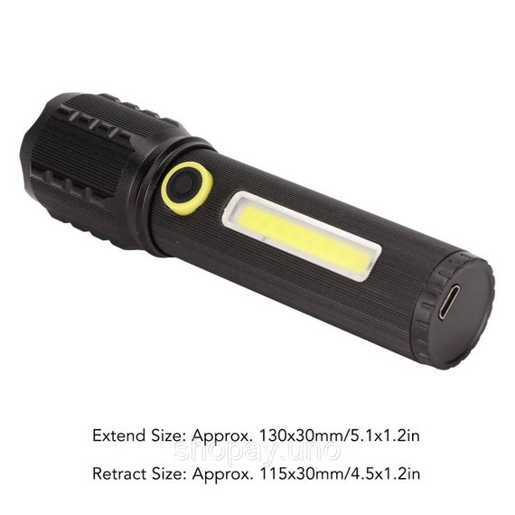 Ручной фонарь с боковой подсветкой BL C63 COB+USB Charge ∙ Фонарик ручной BL-C63 COB с USB зарядкой | Зображення 5