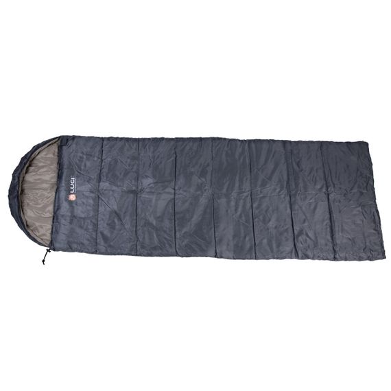 Спальный мешок водонепроницаемый с капюшоном, серый LU009