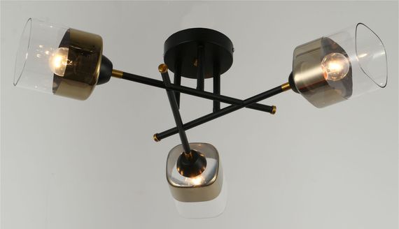 Минималистическая люстра BR-270S/3 E27 PB+BK