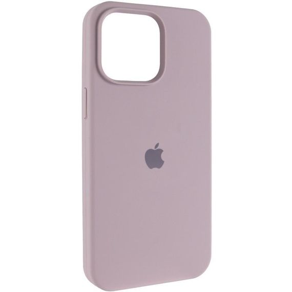 Чохол Silicone Case (AA) Logo with MagSafe для Apple iPhone 14 (6.1") Сірий / Lavender