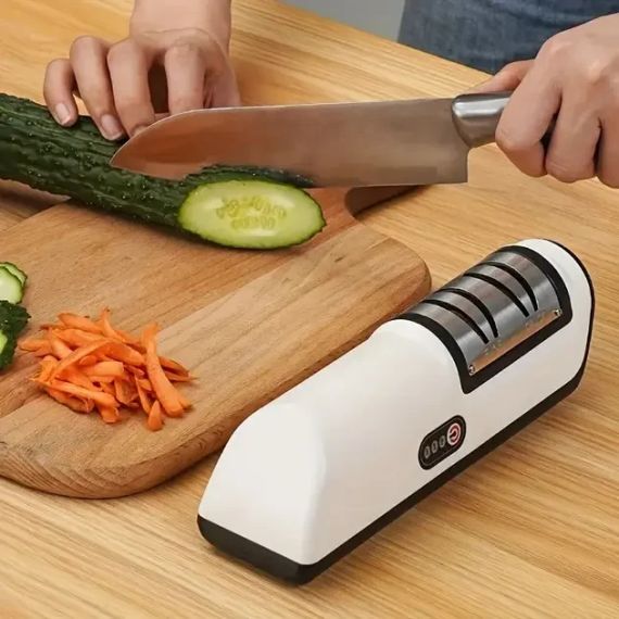 Електроточилка для ножів та ножиць електрична з акумулятором White