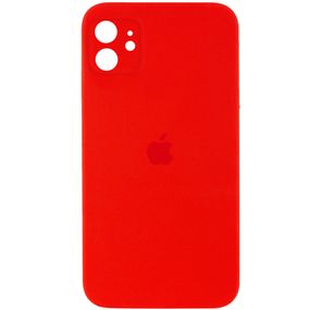 Чехол Silicone Case Square Full Camera Protective (AA) для Apple iPhone 11 (6.1") Червоний / Red