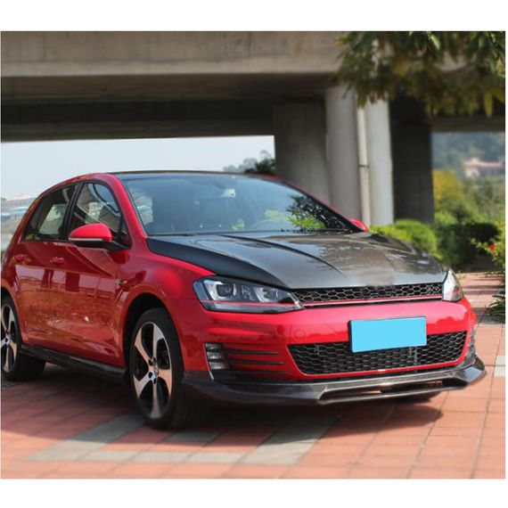 Накладка на передній бампер Lip V1 (для GTI HB 2012-2017, Карбон) для Volkswagen Golf 7/E-Golf рр | Зображення 2