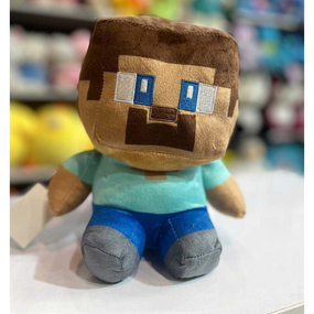 М'яка іграшка з гри Minecraft Стів, що сидить 24 см, іграшка для любителів Майнкрафта