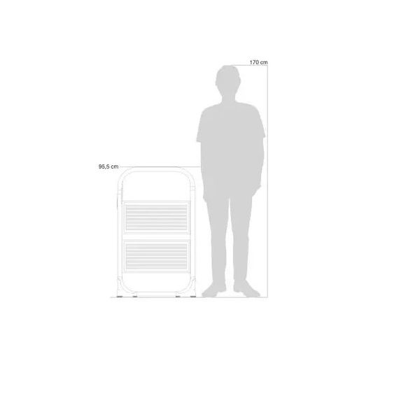 Драбина Rolser Taburete M/11 UNE 3 щаблі Blanco (MET004-1024) | Зображення 1