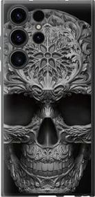 Чехол на Samsung Galaxy S23 Ultra skull-ornament из силикона FCh_058471