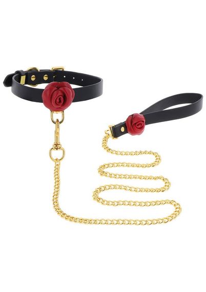 Нашийник з повідцем Taboom Wild Roses Collar & Leash з декоративними трояндами Sex Aura | Зображення 3