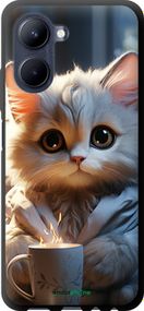 Чохол на Realme C33 Білий кіт "5646b-2870-2448"