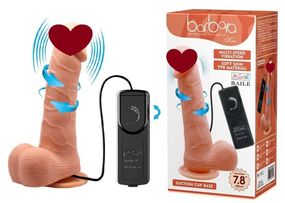 Вібратор на присосці з функцією ротації BARBARA 7,8" Ken MULTI-SPEED VIBRATOR, BW-008015R Sex Aura