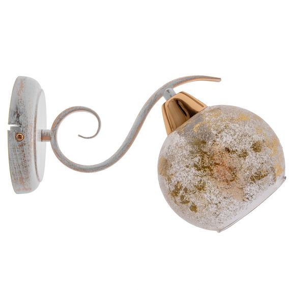 Бра настенное накладное классическое BKL-596W/1 E14 WH/G | Зображення 4