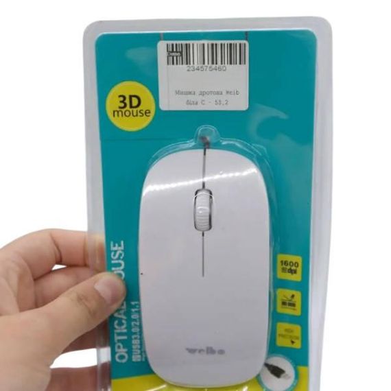 Мышь оптическая проводная Weibo Белая