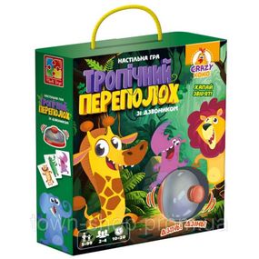 Настольная игра "Тропический переполох" VT8010-13, 50 карточек, правила игры, 1 колокольчик