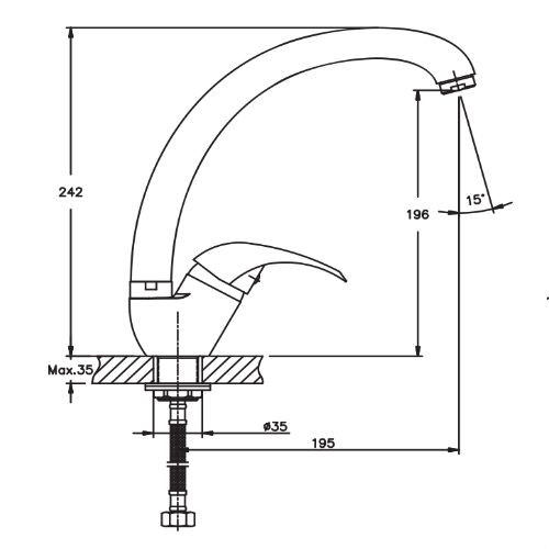 Змішувач для кухні Haiba PREMIERE 777 (HB0795) | Зображення 1
