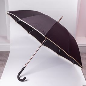 Класична парасолька-тростина з чохлом напівавтомат з поліестеру міцна надійна 12 спиць діаметр 120 см Фіолетовий HP-23-16V