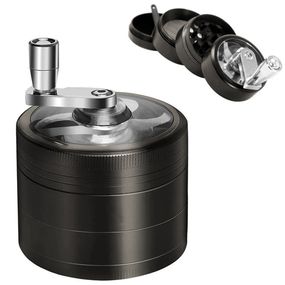 Великий Гріндер Для Трави Та Спецій З Ручкою "Herb Grinder Black"