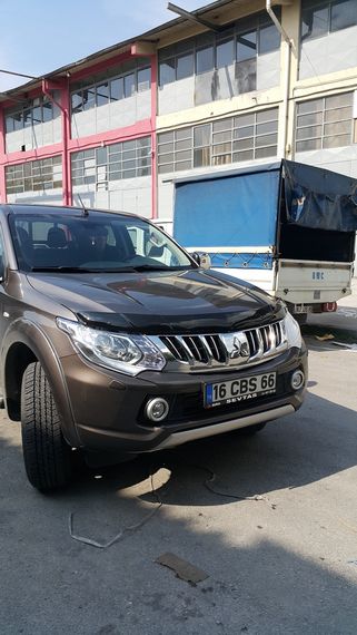 Дефлектор капоту (2015-2019, EuroCap) для Mitsubishi L200 рр | Зображення 4