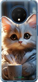 Чохол на OnePlus 7T Білий кіт "5646u-1809-2448"