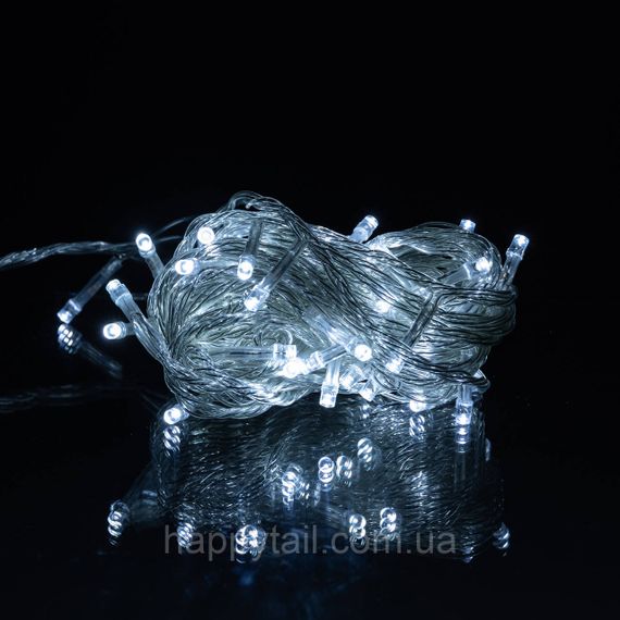 Новогодняя комнатная гирлянда нить 6 м 50 LED белый провод Белый W50LED6MWW | Зображення 2